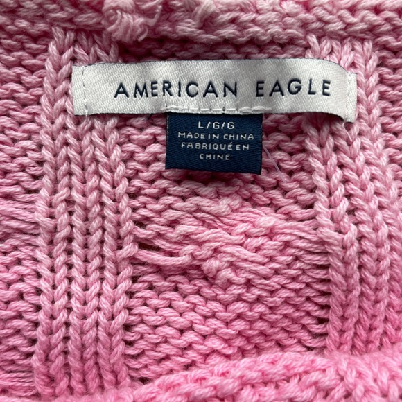 American Eagle Outfitters Pink Cable Knit  Lightweight Sweater XL - Picture 4 of 6